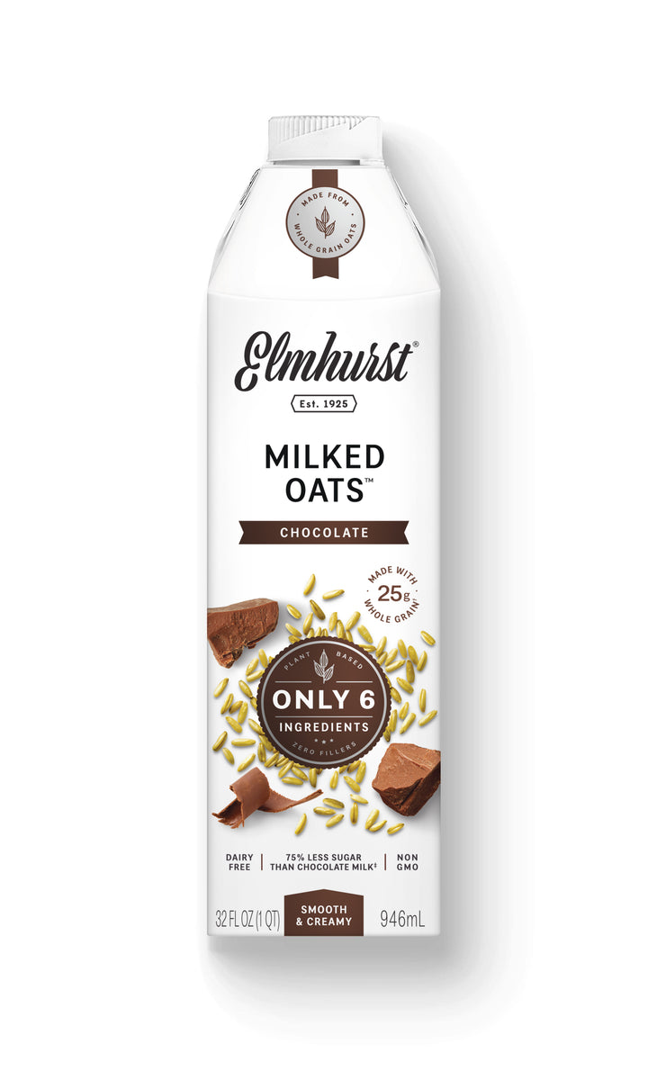 Chocolate Oat Milk – Milked Oats™, 32oz (Gluten-Free) | Elmhurst