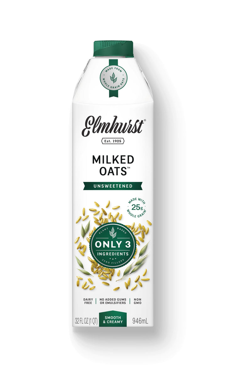 Milk。 Unsweetened Oat Milk, 32oz Dairy-Free Milked Oats