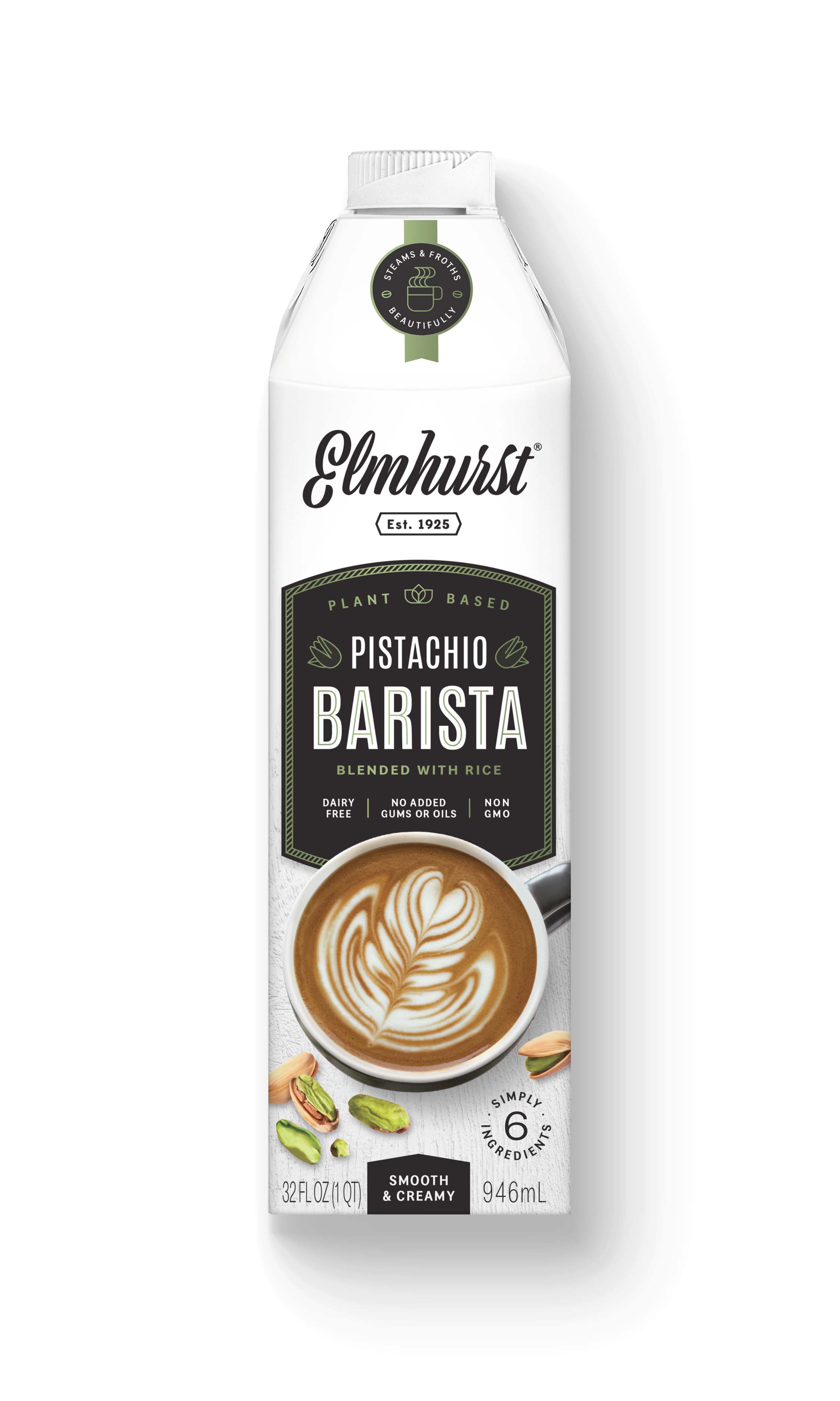 Pistachio Milk Barista Edition, 32oz (Plant-Based) | Elmhurst 1925